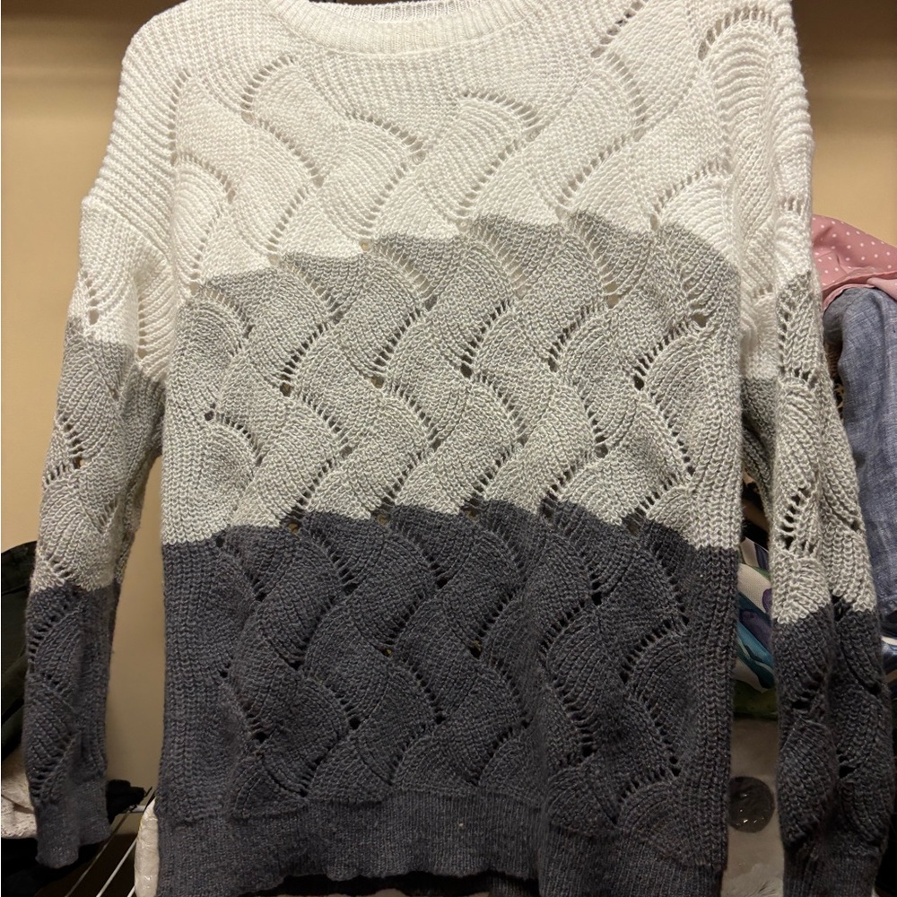 Bibi Gray Gradient Sweater
